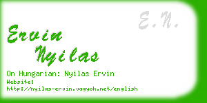 ervin nyilas business card